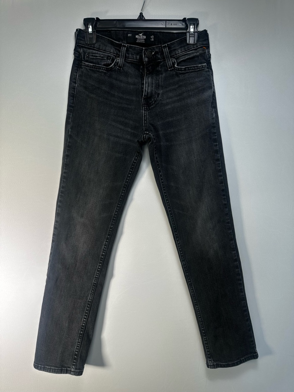 Hollister Slim Straight Black Washed Jeans